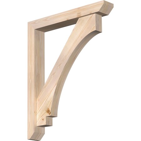 Ekena Millwork Imperial Slat Smooth Bracket w/ Offset Brace, Douglas Fir, 5 1/2"W x 36"D x 44"H BKT0604X36X44IMP06SDF